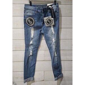 NWT Street Denim Destructed Jeans Size 11/12